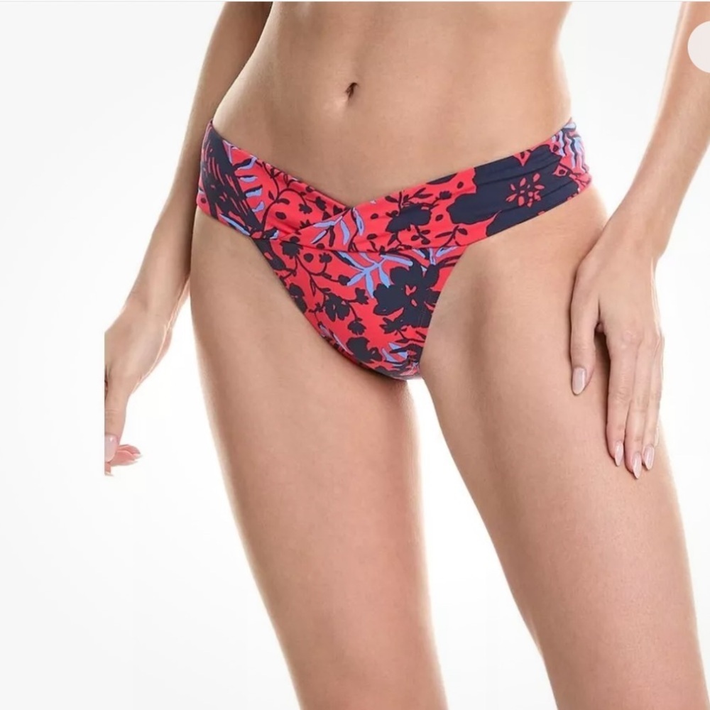 New-Lilly Pulitzer-12-trey bikini bottom-ruby red Heron,style#007787 swim Bottom